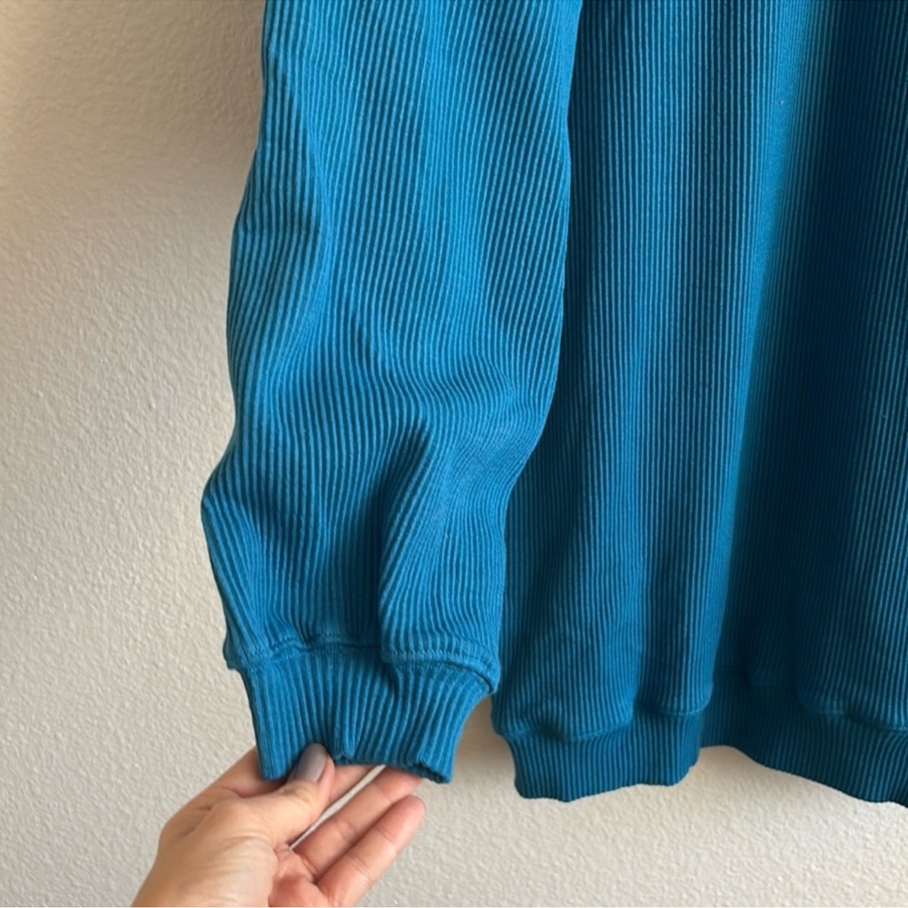 Bo & Tee Teal Blue Sweatshirt Dress NEW - Picture 3 of 6